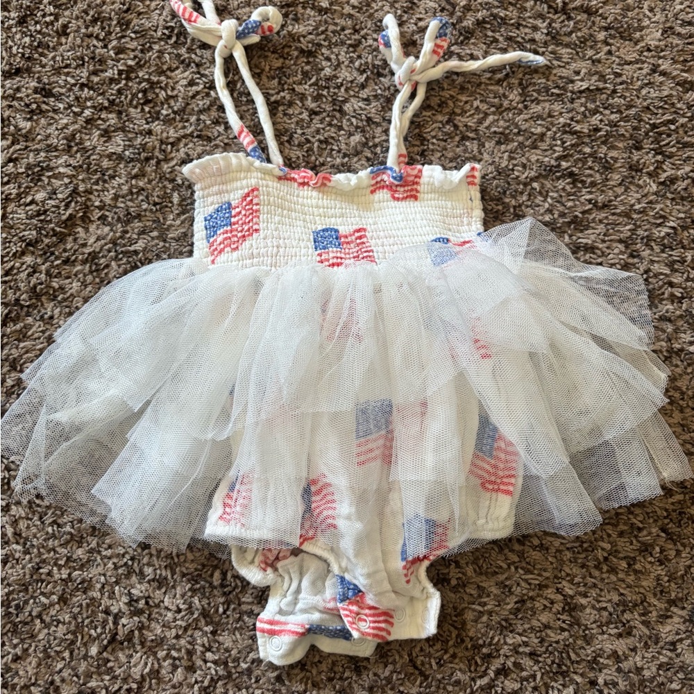 Angel Dear Stars and Stripes Baby Romper